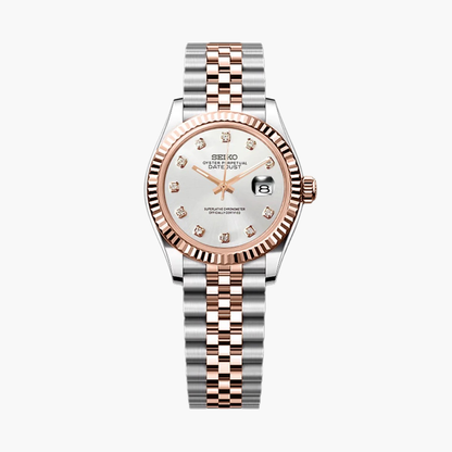 Ladyjust Twotone Rose White Diamond
