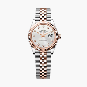 Ladyjust Twotone Rose White Diamond