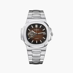 Nautiko Silver Brown Open Heart