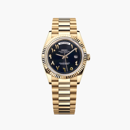 Seikodate Black Arabic Gold
